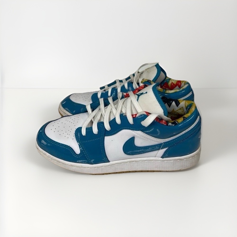 Nike Air Jordan 1 One Low Barcelona Cyber Teal DC6991-400 Men's Size 7y 25cm